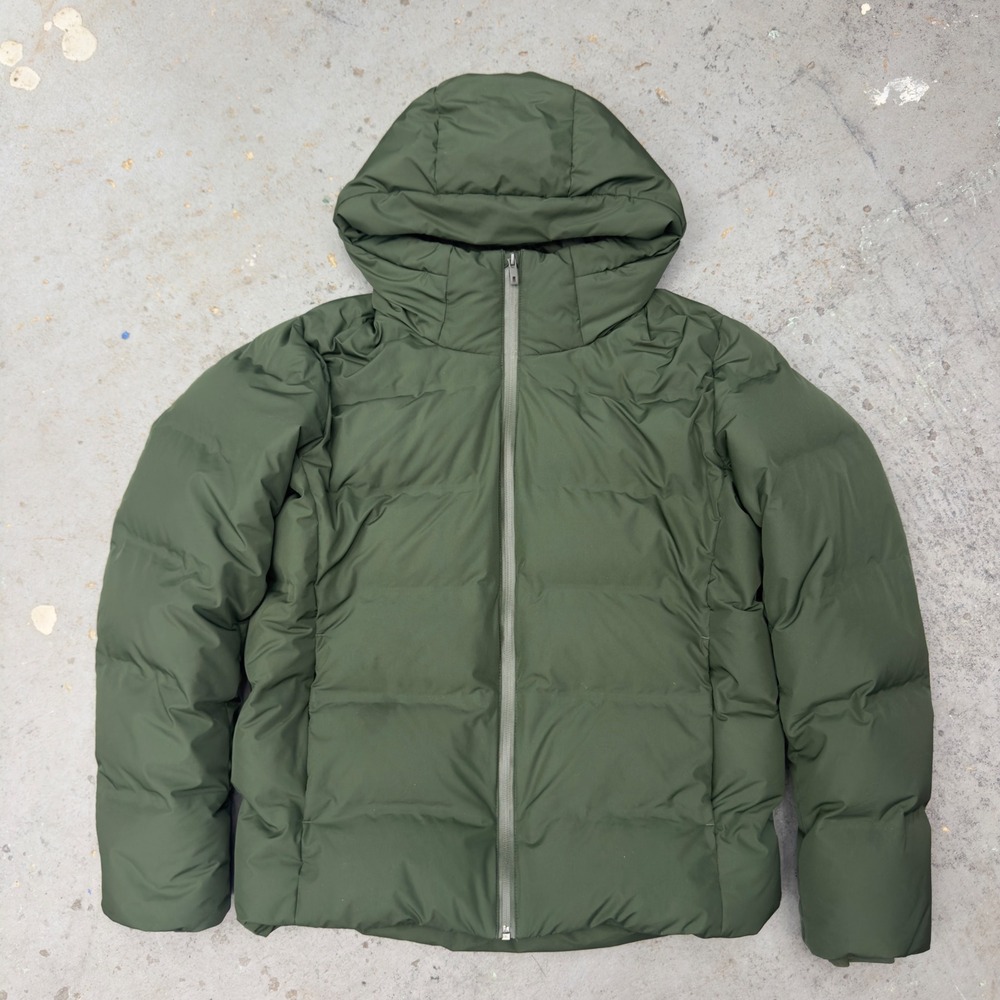 Uniqlo Seamless Down Parka Jacket Olive Green Large 311-442147 Mens Puffer